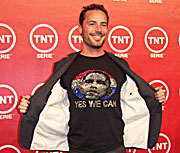 John Friedmann im Obama T-Shirt (Foto: Marikka-Laila Maisel)